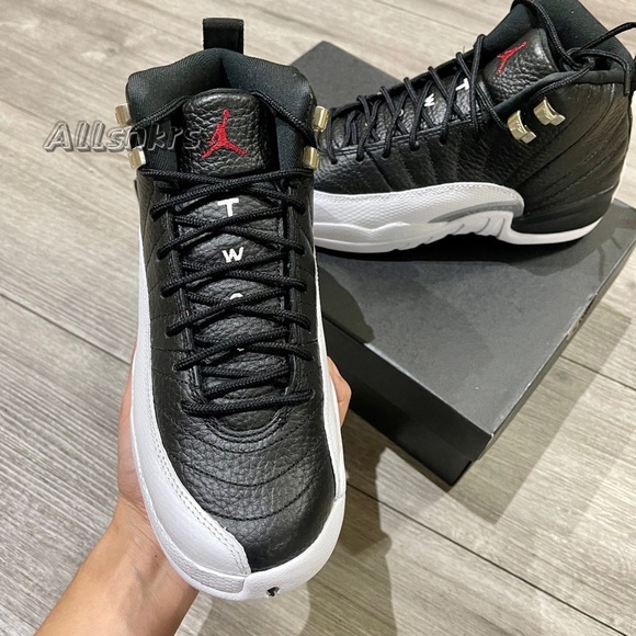 Air Jordan 12 Retro Black White Silver GS - Picture 5 of 10
